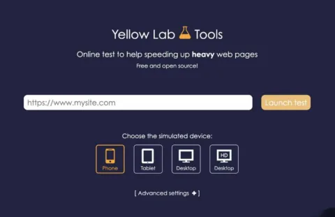 Yellow Lab Tools - Page Speed audit