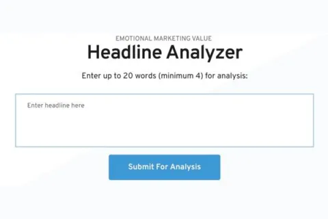 headline analyzer - emotional marketing value of your headlines