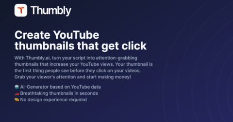 thumbly - generate clickbait youtube thumbnails with ai