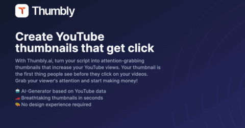 Thumbly - Generate clickbait YouTube thumbnails with AI