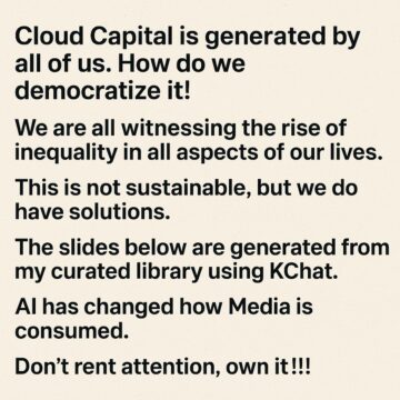 Cloud Capital Belongs to all of us