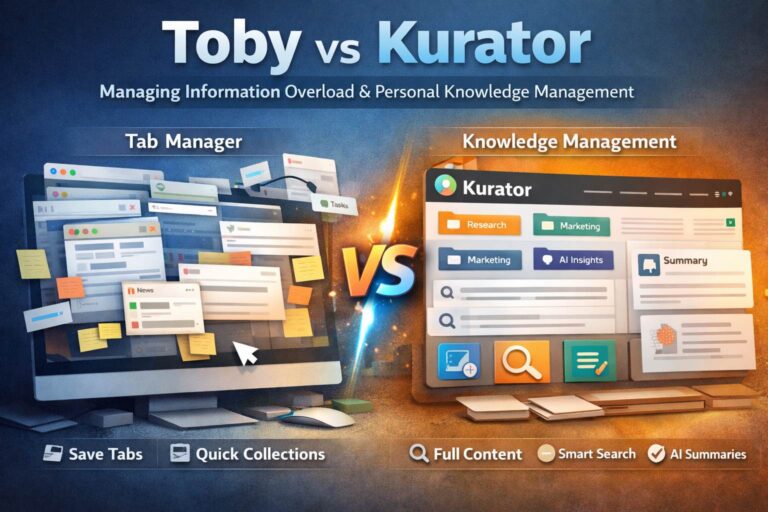 Kurator vs Toby: The Smarter Way to Manage Information Overload Online